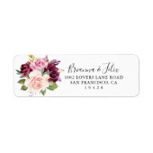 Rustic Floral Botanical Foliage Return Address Etiket (Voorkant)