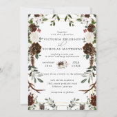 Rustic Floral | Botanische bruiloft in Boho Kaart (Voorkant)