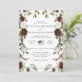Rustic Floral | Botanische bruiloft in Boho Kaart (Staand voorkant)