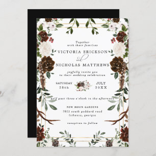 Rustic Floral   Botanische bruiloft in Boho Kaart