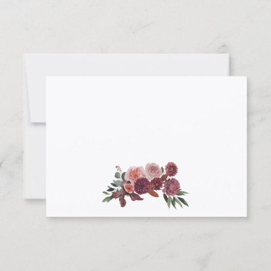 Rustic Floral Bouquet RSVP Card (Achterkant)
