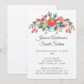 Rustic Floral Bouquet Sweet Sixteen Kaart (Voorkant / Achterkant)