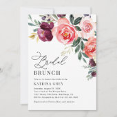 Rustic Floral Bridal Brunch Shower Kaart (Voorkant)