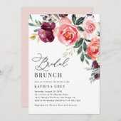 Rustic Floral Bridal Brunch Shower Kaart (Voorkant / Achterkant)