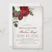 Rustic Floral Bridal Shower Kaart (Voorkant)