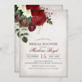 Rustic Floral Bridal Shower Kaart (Voorkant / Achterkant)