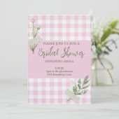 Rustic Floral Bridal Shower Kaart (Staand voorkant)