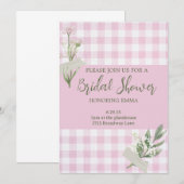 Rustic Floral Bridal Shower Kaart (Voorkant / Achterkant)