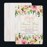 Rustic Floral Bridal Shower Kaart<br><div class="desc">Welke manier je vrienden ook verwelkomen bruiloft gelukzaligheid, deel de liefde met deze bruids douche uitnodiging die past bij de bruid die houdt van bloemen en een beetje rustiek. Deze uitnodiging is ideaal voor een vrijgezellenfeesten brunch met theesandwiches en champagne. Grafische kaart van OctopusArtis.etsy.com. Deze uitnodiging bevat romantische bloemlezingen om...</div>