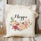 Rustic Floral bridesmaid op maat, Welkom Tote Bag