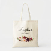 Rustic Floral Bridesmaid Personalized-04 Tote Bag (Voorkant)