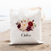 Rustic Floral bridesmaid, Wedding Gift Tote Bag