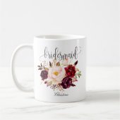 Rustic Floral Bridesmaid Wedding Koffiemok (Links)