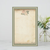 Rustic Floral Briefpapier (Staand voorkant)