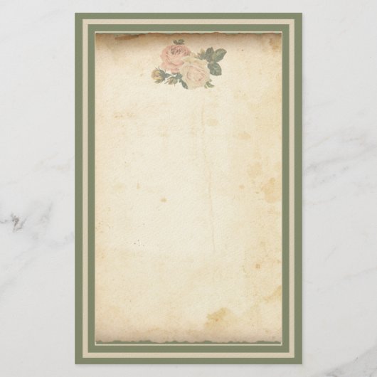 Rustic Floral Briefpapier (Achterkant)