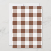 Rustic Floral Brown Bourgogne Moederdag Brunch Kaart (Achterkant)