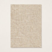 Rustic Floral Burlap achtergrond die Kaart verdien (Achterkant)
