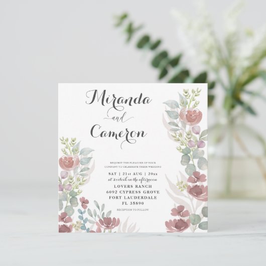 Rustic Floral Burnt Oranje Wedding (Staand voorkant)