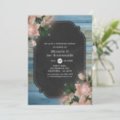 Rustic Floral Chalkboard Bridesmaids Luncheon Kaart (Staand voorkant)