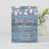 Rustic Floral Cherry Blossom Vrijgezellenfeest Kaart (Staand voorkant)