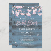 Rustic Floral Cherry Blossom Vrijgezellenfeest Kaart (Voorkant / Achterkant)