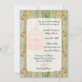 Rustic Floral Chic Floral Wedding Invitations Kaart (Voorkant)