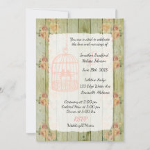 Rustic Floral Chic Floral Wedding Invitations