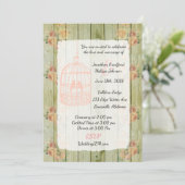 Rustic Floral Chic Floral Wedding Invitations Kaart (Staand voorkant)