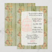 Rustic Floral Chic Floral Wedding Invitations Kaart (Voorkant / Achterkant)