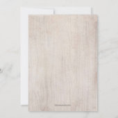 Rustic Floral  Country Script Boho Baptisme Kaart (Achterkant)