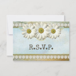 Rustic Floral country Wedding RSVP Uitnodiging