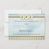 Rustic Floral country Wedding RSVP Uitnodiging (Achterkant)