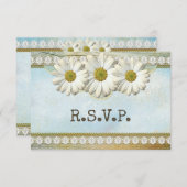 Rustic Floral country Wedding RSVP Uitnodiging (Voorkant / Achterkant)