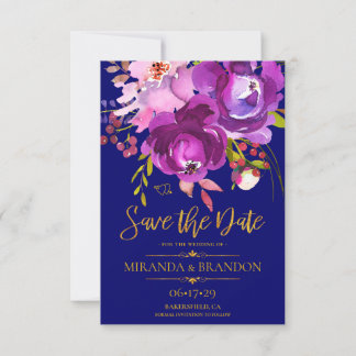 Rustic Floral Country Wedding Save the Date Kaart