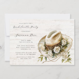 Rustic Floral Cowgirl Pet vrijgezellenfeest Kaart