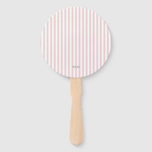 Rustic Floral Crest met Monogram Handwaaier (Achterkant)