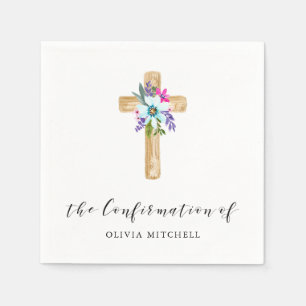 Rustic Floral Cross en Flowers   Bevestiging Servet