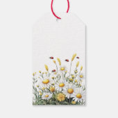 Rustic Floral Daisy Oh Babee Honey Bee Baby Shower Cadeaulabel (Achterkant)