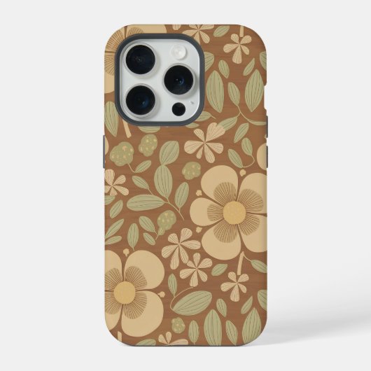 Rustic Floral Delight iPhone Hoesje (Achterkant)