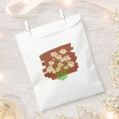 Rustic floral design on brown background bedankzakje (Geknipt)