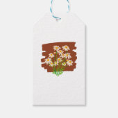 Rustic floral design on brown background cadeaulabel (Voorkant)