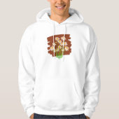 Rustic floral design on brown background hoodie (Voorkant)
