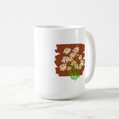 Rustic floral design on brown background koffiemok (Voorkant rechts)