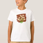 Rustic floral design on brown background t-shirt (Voorkant)