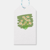 Rustic Floral Design on Green Background Cadeaulabel (Voorkant)