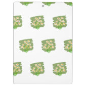 Rustic Floral Design on Green Background Klembord (Achterkant)