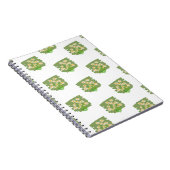 Rustic Floral Design on Green Background Notitieboek (Rechterzijde)