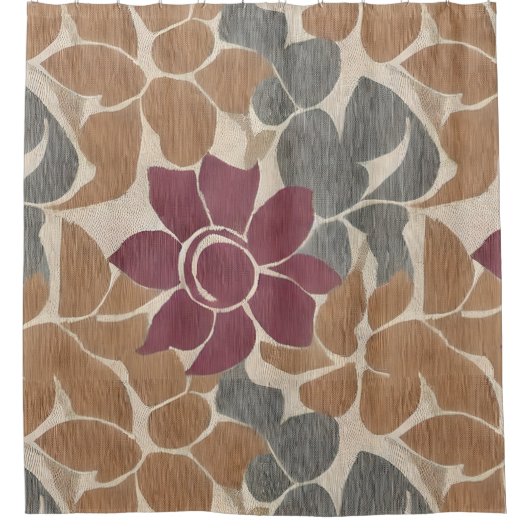 Rustic Floral Douchegordijn (Voorkant)