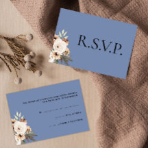 Rustic Floral Dusty Blue Wedding