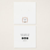 Rustic Floral Earring Earring Jewelry Display Kaar Vierkante Visitekaartjes (Voorkant /achterkant)